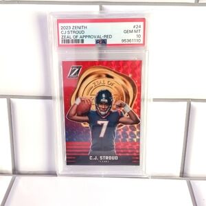 2023 ZENITH CJ STROUD ZEAL OF APPROVAL-RED #24 PSA 10
